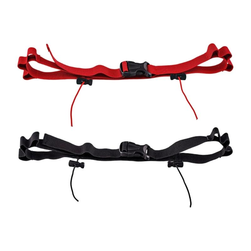 2Pcs Elastic Sport Waist Belts Race Bib Holder Adjustable Running Waistband with 6 Elastic Rings for Triathlon Cycling