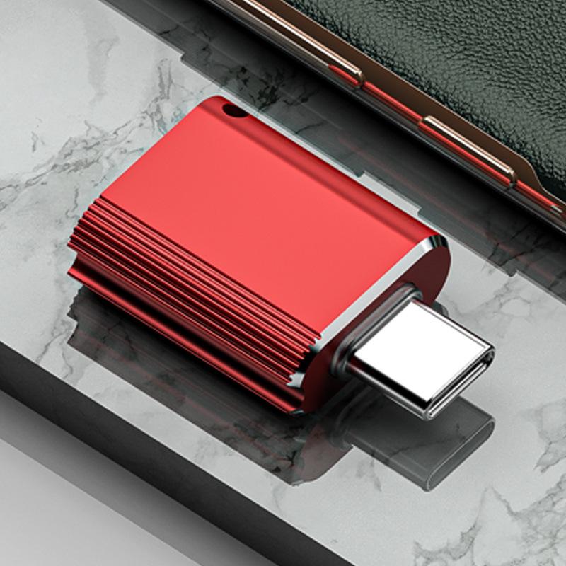 

Адаптер Type-C — USB 3.0 OTG с функцией зарядки PD для Apple и Huawei красный