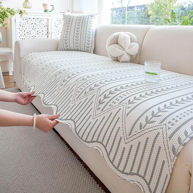 New Summer Cool Sofa Seat Cushion One Piece Light Luxury High-End Summer Cool Combination Sofa Cushion