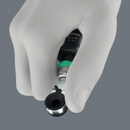 WERA 05003662001 | 8011 Zyklop Mini 4-Bit Ratchet for 6.35mm, 1/4" X 50 Mm [Officially Imported from Japan]