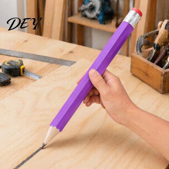Wooden Pencil Giant Pencil, Extra Large Wood Novelty Prop, Smooth Writing Stationery Prop Stationery, for Carpentry And Party Favors Palm Sized