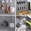 Kitchen Accessories Punch Free Sponges Holder Storage Hook Shelf Bathroom Stainless Steel Storage Holder Bathroom Accessories