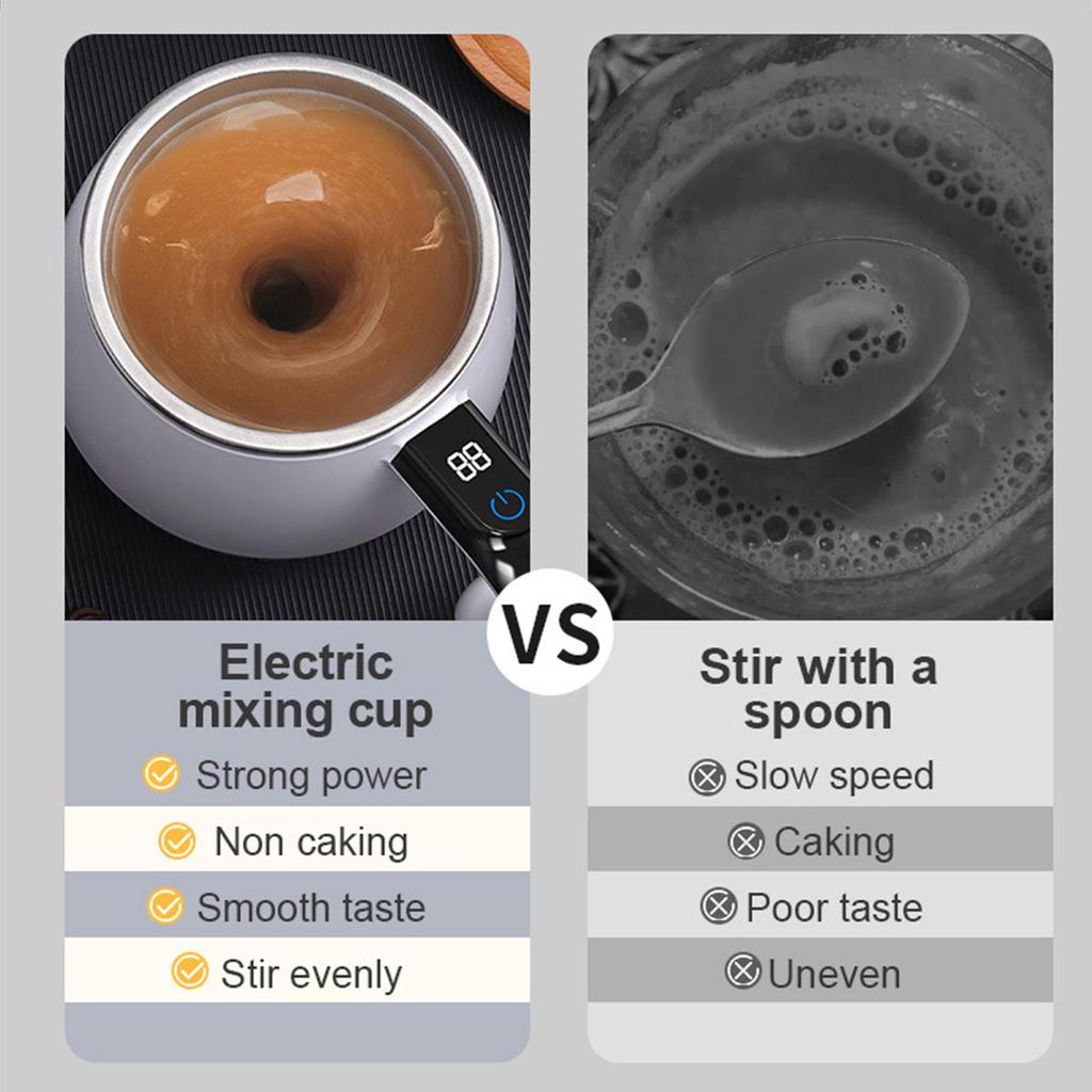 Automatic Magnetic Stirring Cup Rechargeable Stirring Tumbler Electric Mixing Cup With Magnetic Stirrer For Milk Tea Beverage