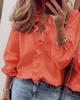 Women Long Sleeve Ruffled Collar Casual Blouse For Summer