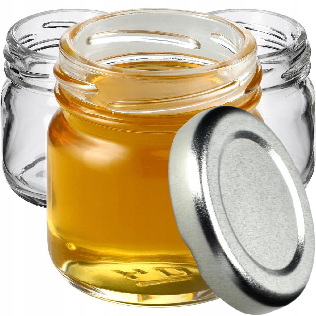 KADAX 10x Słoik Szklany Słoiczek 40ml Na miód Przyprawy Prezent + Zakrętki