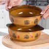 ZISIZ Ceramic Double-Handle Bowl