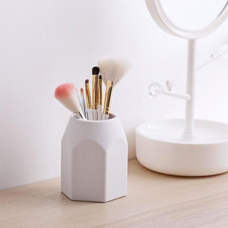 Suport stilou din silicon Carcasă de depozitare pentru școală de birou Cutie de stilouri din plastic Organizator de creion de birou Organizator de birou alb gri