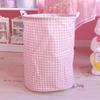 Compact Cotton & Linen Fabric Storage Basket for Clothing & Sundries