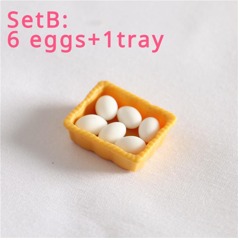 

1:12 масштабных кукольных яиц, набор миниатюрных кукольных яиц с подносом, кухонные принадлежности, миниатюрная игрушка-еда