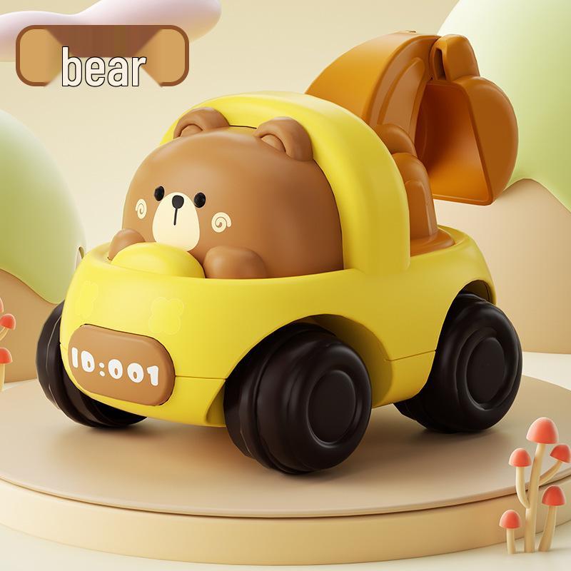 Cute Cartoon Animal Construction Vehicle Toy - Educational Gift for Boys & Girls
