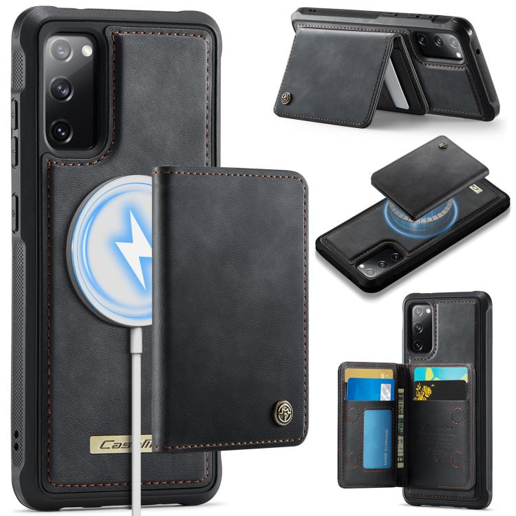 CaseMe Me80 Magnetic RFID Wallet Phone Case For Samsung Galaxy S24 FE 5G, Detachable Multi Card Slot Kickstand Anti-Theft Cover