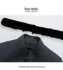 Men's Mid-Length Wool Coat with Removable White Goose Down Liner - Thickened Warm Windbreaker for Autumn/Winter Season