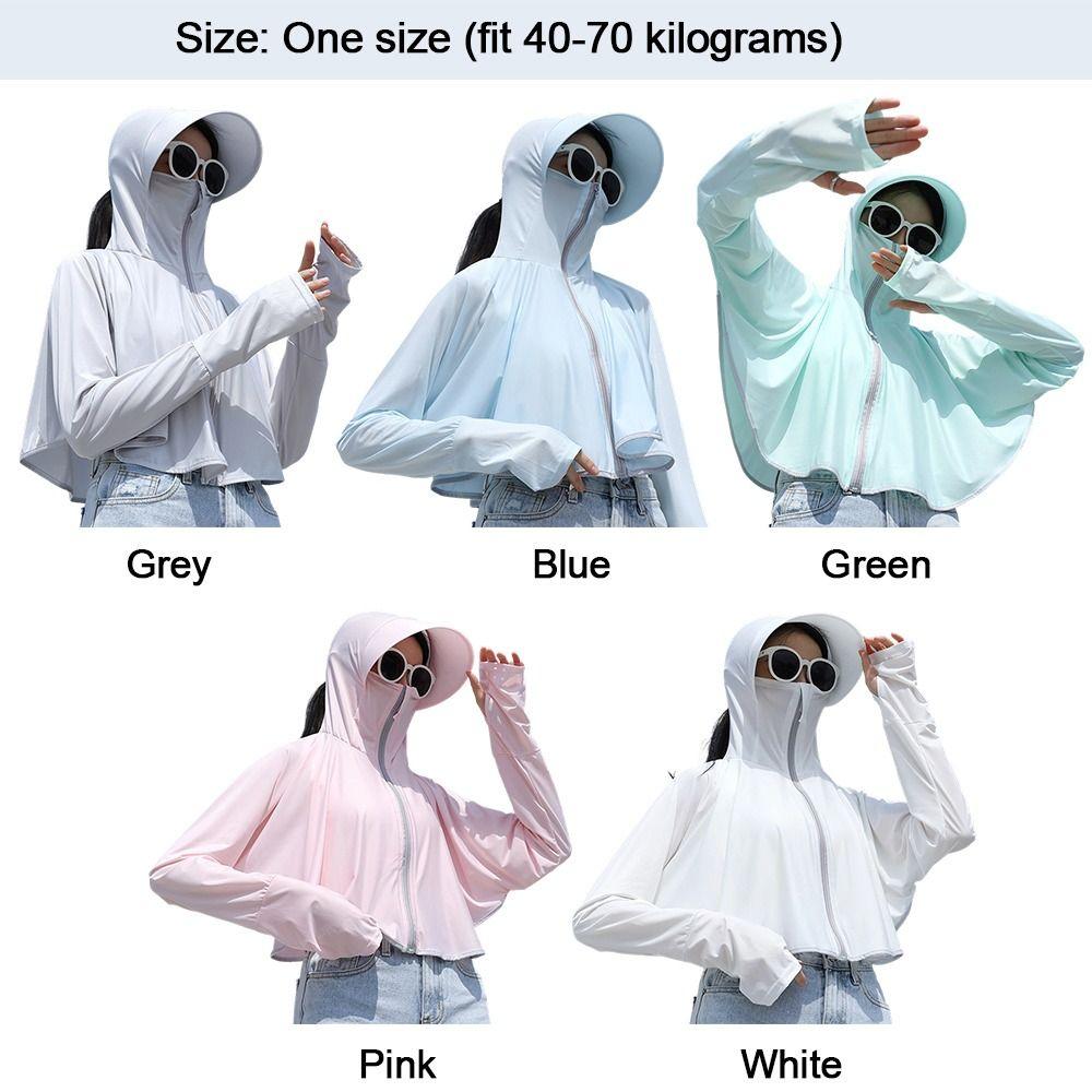 Long Sleeve Ice Silk Sun Shirt UV Protection Summer Jackets Sun Protection Clothing  for Cycling