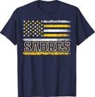 Vintage Sabres US Flag Retro T-Shirt M