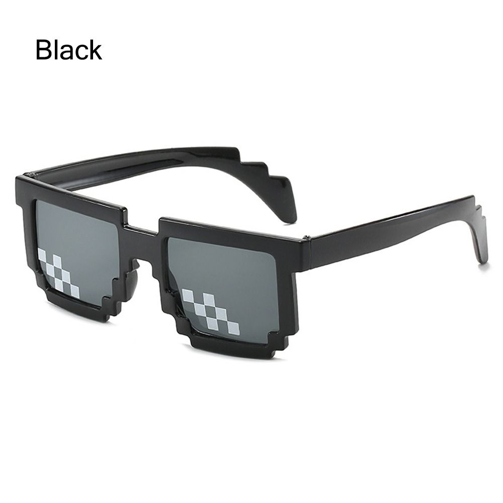 

Новые солнцезащитные очки с мозаикой, забавные декоративные очки для косплея на Хэллоуин, пикселизированные мозаичные очки, реквизит для фотосъемки, очки для взрослых и подростков чёрный