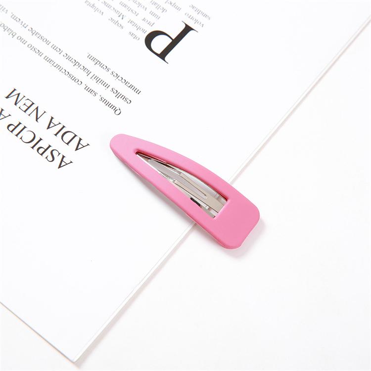 PL Water Drop Type Matte Texture Bb Clip Candy Color Cross Word Korean Girl Heart Hair Clip