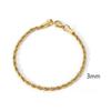 Fashion Titanium Steel Spiral Hemp Rope Twisted Chain Couple Bracelet with Lobster Clasp - Multi-Size Hip Hop Trend