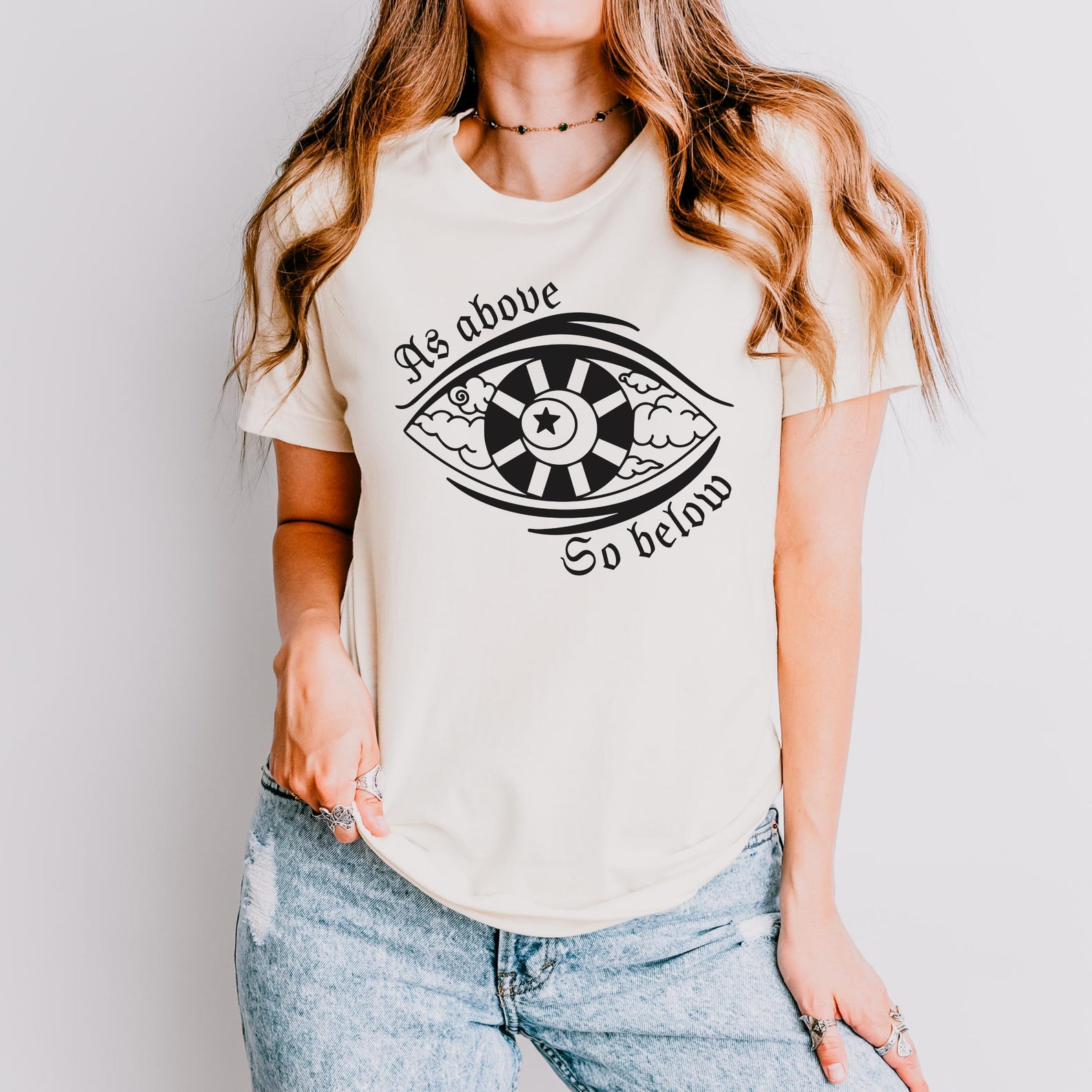 As Above So Below Shirt: Occult Eye Graphic Tee 3XL