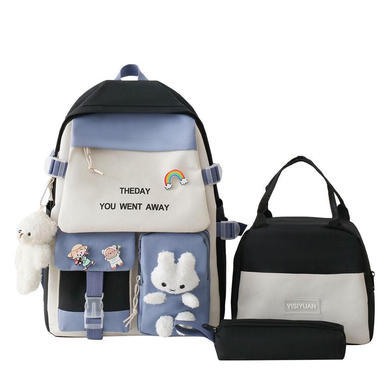 

Школьный рюкзак Campus школьный рюкзак Удобный вместительный модный рюкзак в сочетании цветов Набор из трех предметов Милый свежий сладкий девчачий рюкзак