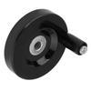 1 Pcs Black Lathe Milling Machine Rear   Hand Wheel With Revolving Handle(8 X 63mm)