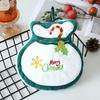 Coral Velvet Christmas Santa Claus Hand Towels Kitchen Absorbent Quick Drying Rag Cartoon Hand Towel