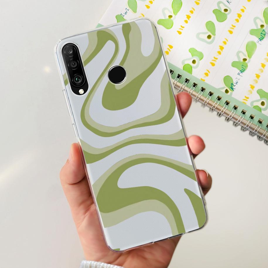 For Huawei P30 Lite Case 2020 Fashion Flower Bumper Soft Silicone Clear Cover For Huawei P30 Lite Pro Fundas P 30 P30Lite Hoesje