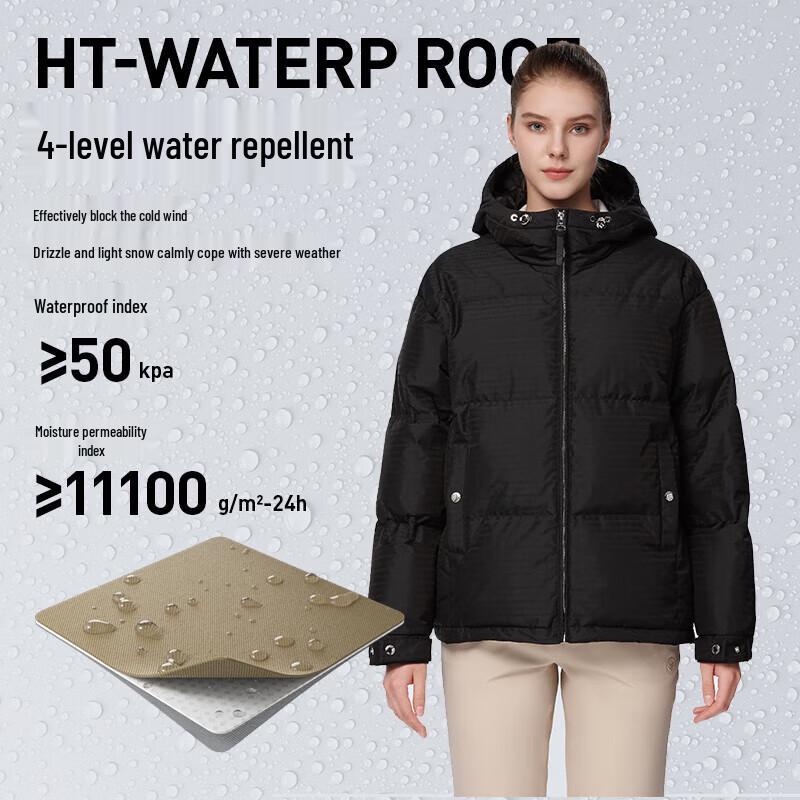 HALTI Women's Goose Down Hooded Puffer Jacket
