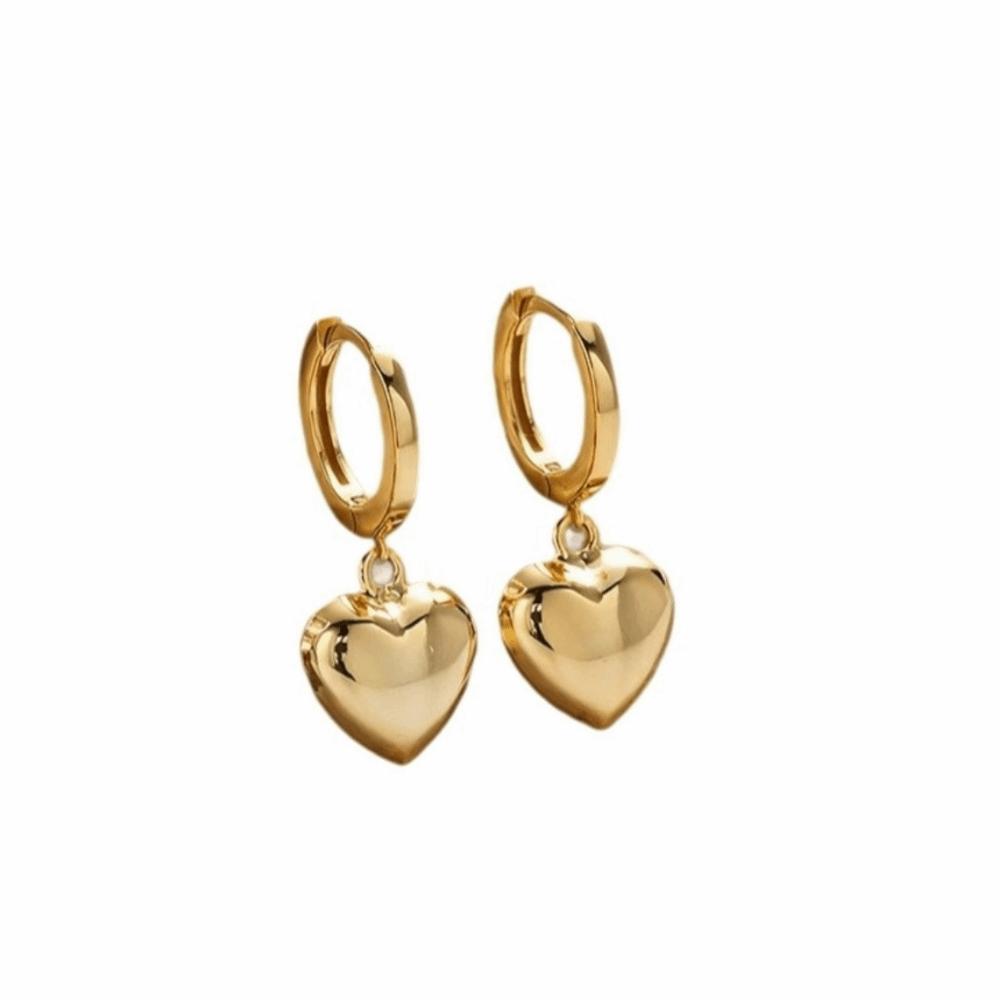 Zinc Zinc Alloy Dangle Drop Earrings Minimalist Hoop Earrings Temperament Heart-Shaped Earrings  Daily Wear