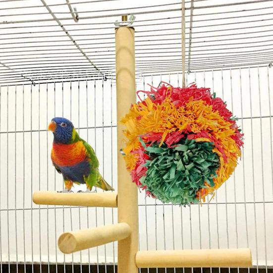 Yousheng Shredder Ball Birds Toy Parrot Foraging Shredder Ball Birds Cage Hanging Toy for Parakeets Conures Cockatiels Love Birds