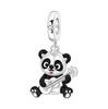 Cute Panda Charm Beads For Bracelet DIY Jewelry Making Accessories Cartoon Pendant Stringing Supplies Craft Parts