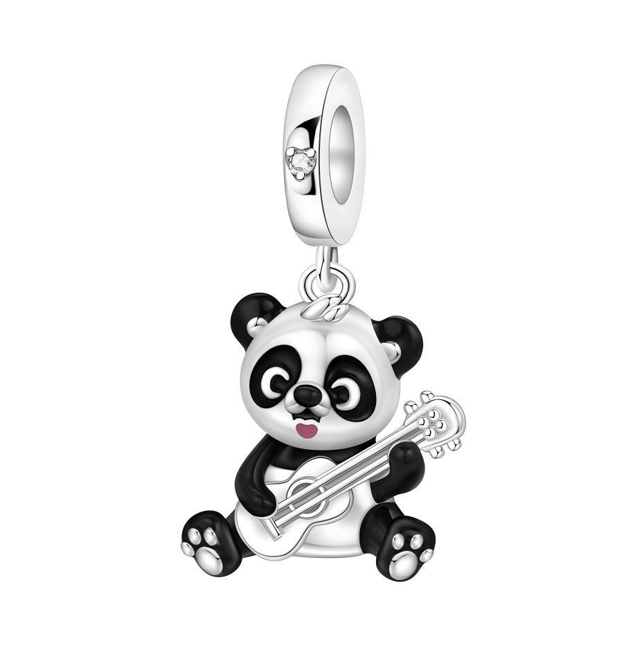 Cute Panda Charm Beads For Bracelet DIY Jewelry Making Accessories Cartoon Pendant Stringing Supplies Craft Parts