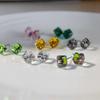 Fashionable Small Square Crystal Stud Earrings for Women – Geometric, Cute, Versatile, Trendy Ear Accessories
