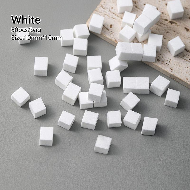 50Pcs/Bag Square Soft Sponges Gradient Nail Art Stamper Tools Color Fade Easy Transfer Stamping 1cm Mini Sponge Nail Art Tools