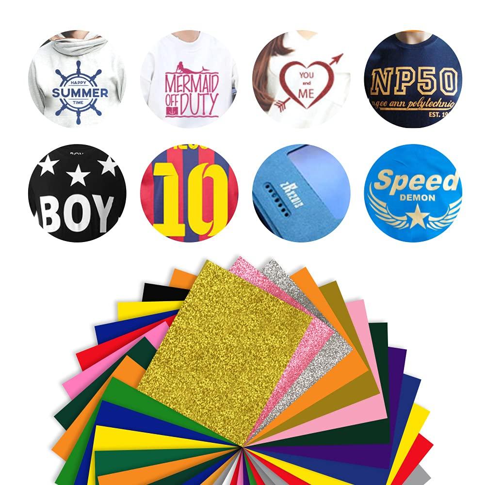 Heat Transfer Rubber Print 16 Set of Transfer Sheets for and Thin x Sheets, Iron-On Sheets, Colors, 30, PU/PVC T-Shirts, Fabric, Clothing, Textiles,