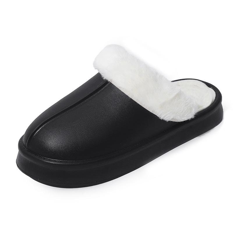 New winter waterproof shell cotton slippers warm outer wear ins non-slip home removable cotton slippers