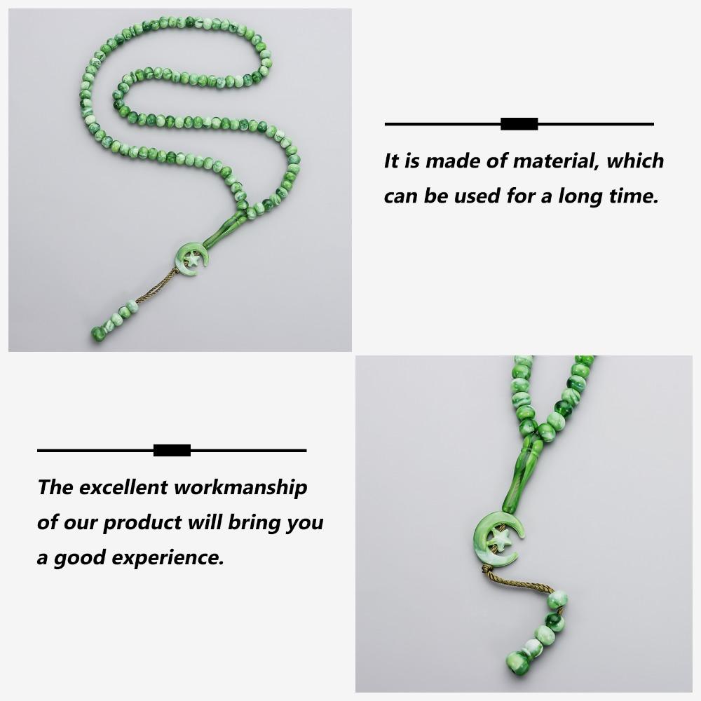 2pcs Engraved Muslim Tasbih 99 Beads Muslim Islam Necklace New 99 Prayer Beads