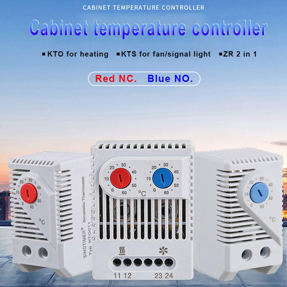 Bimetallic Normal Open Close DIN Rail Temperature Controller Thermostat Switch Thermoregulator