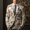 Men's 3D Printed Suit Cos Party Stage Nightclub Shiny Cool Performance Suit