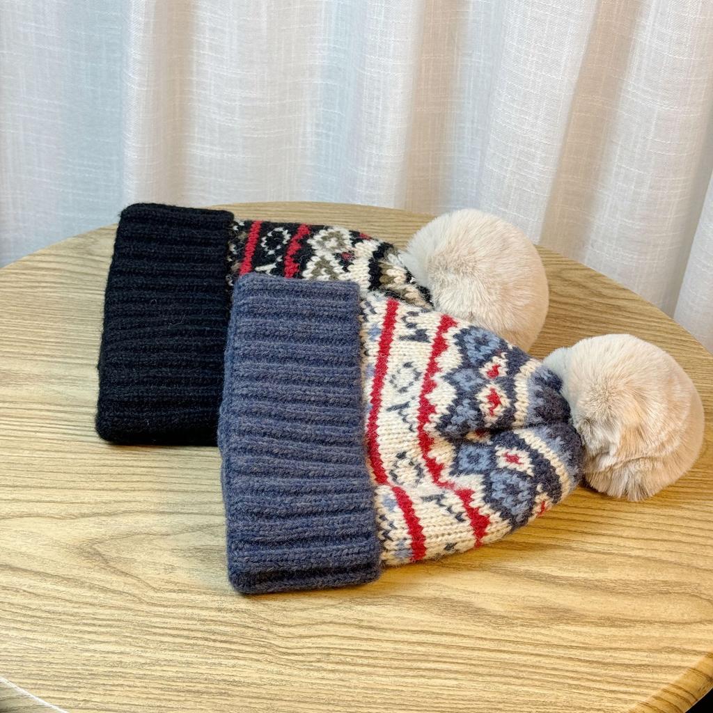 Scarf Hat Women's Winter Two Piece Set New Warm Large Head Circumference Knitted Woolen Hat Scarf Suit Cold Hat