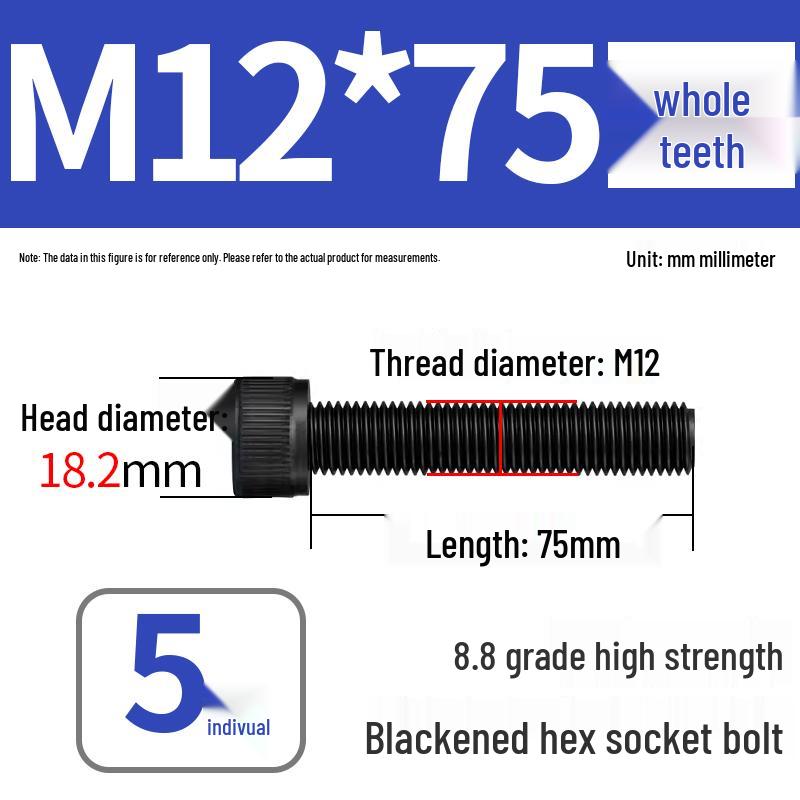 8.8 High-Strength Socket Head Cap Screw Bolt (M4-M20)