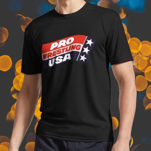Pro Wrestling USA Logo T-Shirt Funny American Unisex Size S-5XL S