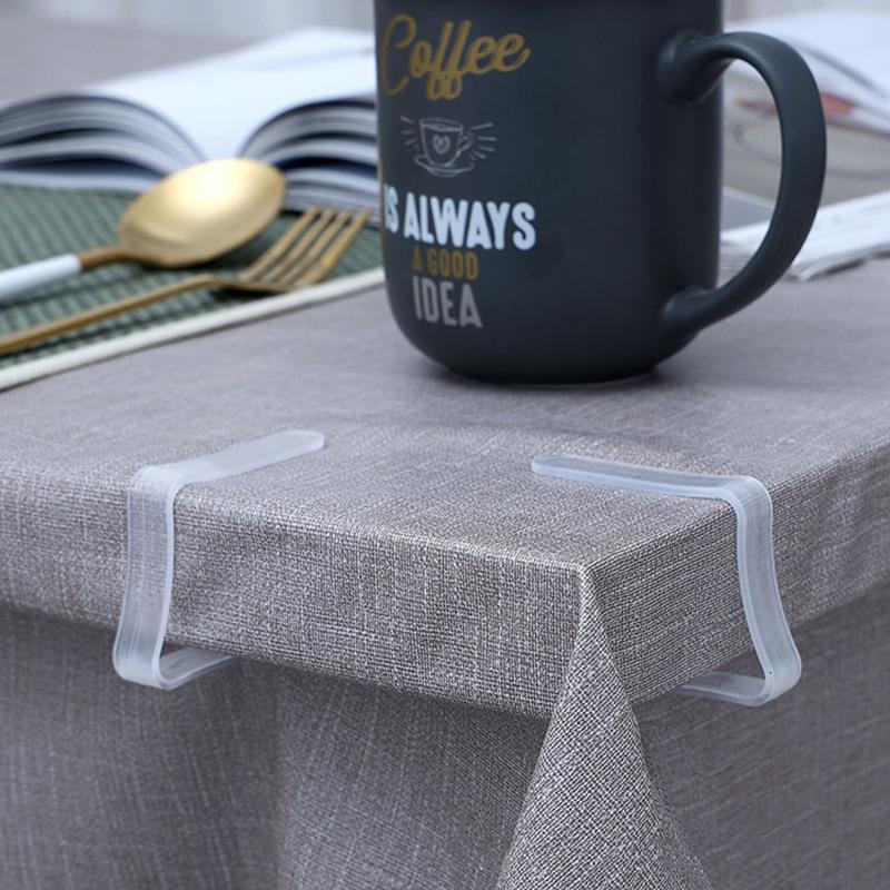 10/20 uds Transparente Antideslizante Clip Pinzas para Mantel Hebilla de Fijación Hebilla de Plástico Hogar Esquina de Mesa Clip para Mantel YFJ010
