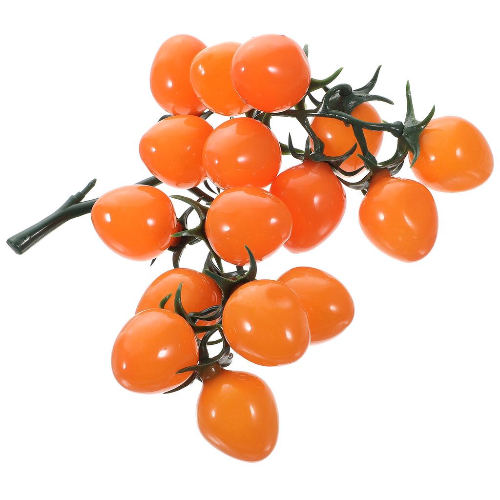 Plant Tomato Simulated Cherry Tomatoes Child Fruit Decor Artificial Pvc Realistic Plastic