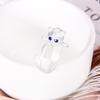Alloy Diamond-Set Personalized Open Blue-Eyed Cat Ring, Handmade Creative Jewelry Women'S Jewelry