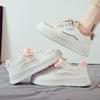 2025 Spring Women's White Breathable Versatile Sneakers - Casual Canvas with Soft Sole for Spring & Autumn