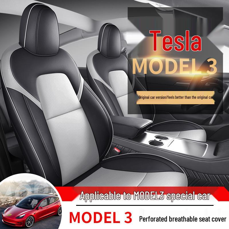 Προσαρμοσμένο Δερμάτινο Κάλυμμα Καθίσματος για Tesla Model 3 2019-2022 - Πλήρης Κάλυψη, Προσαρμοσμένη Εφαρμογή