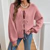 Women's Commuter Casual Loose Solid-coloured Jumper V-neck Autumn and Winter Cardigan with 2026 Autumn and Winter New