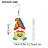 2D Flat Pride Earrings Rainbow Gnomes Acrylic Earrings Fashion Jewelry Elegant Earrings Party Earrings Holiday Gift for Friends Party Favor
