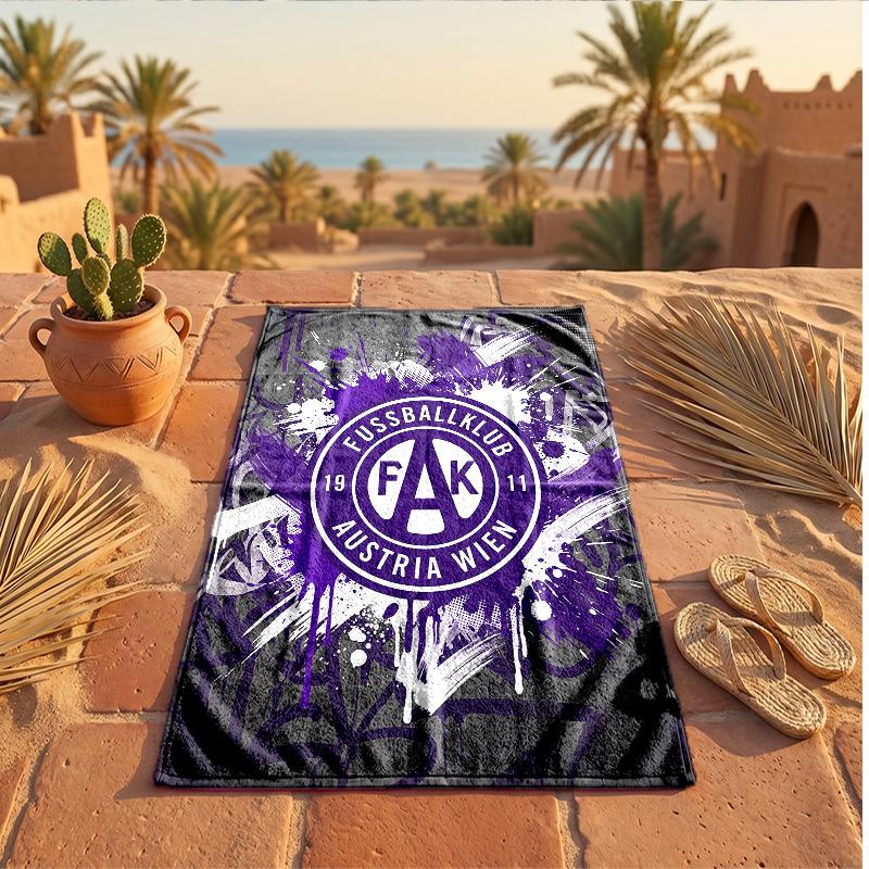 Austria Wien FC Druck Mikrofaser Strandtuch Schnelltrocknend Saugfähig Großes Handtuch Für Strand Schwimmen Reisen