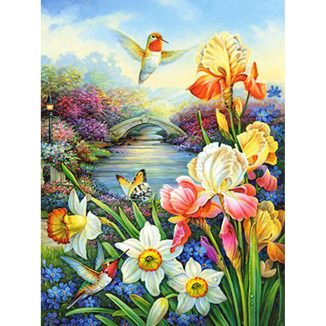 DIY 5D Diamond Painting Butterfly Full Round Drill Diamond Embroidery Flowers Cross Stitch